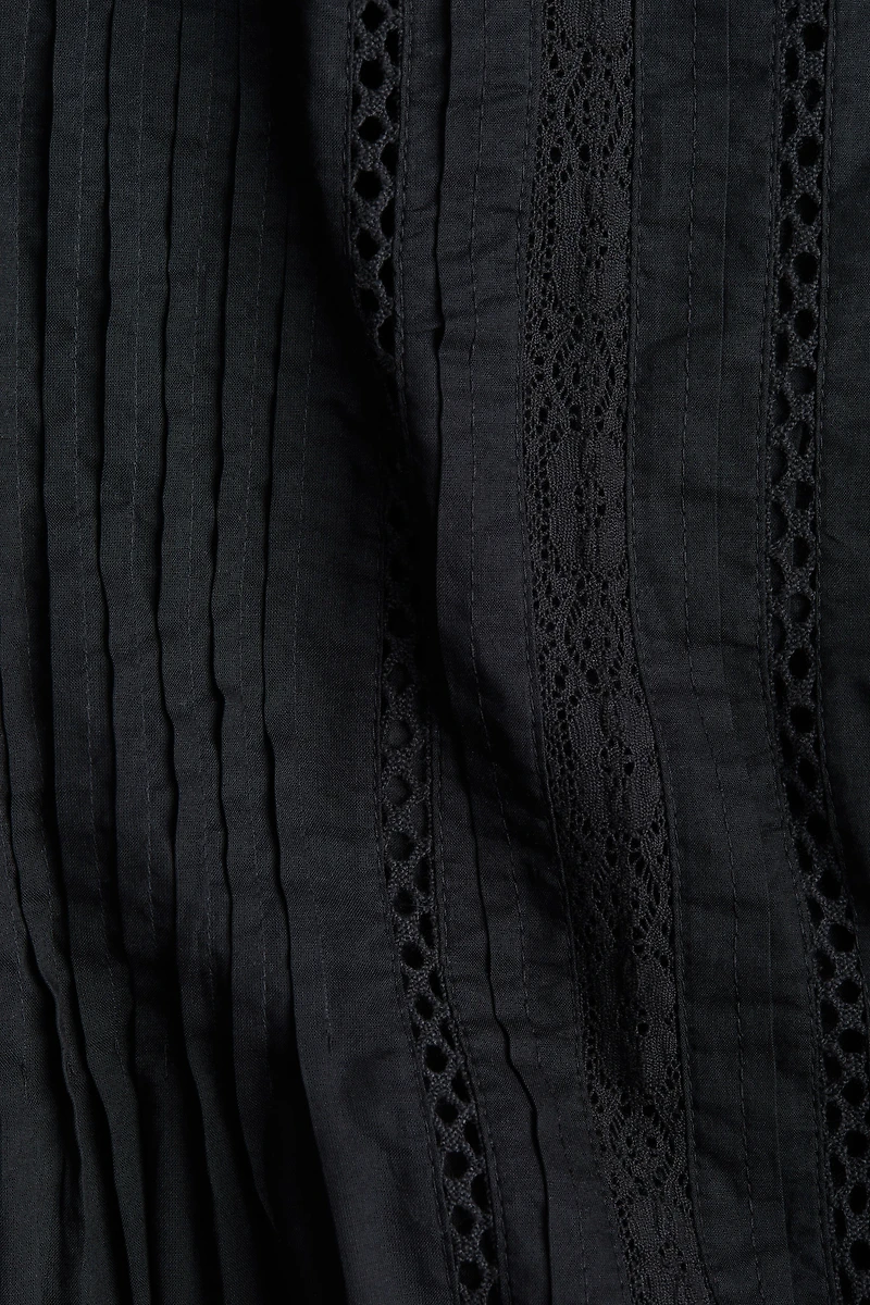 Pintucked Cotton Blouse