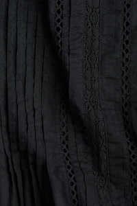 Pintucked Cotton Blouse