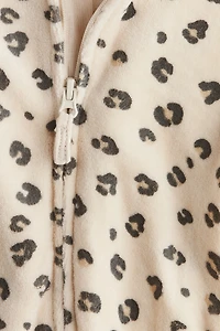 Combinaison en velours imprimé