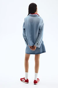 Oversized Pullover Denim Shirt