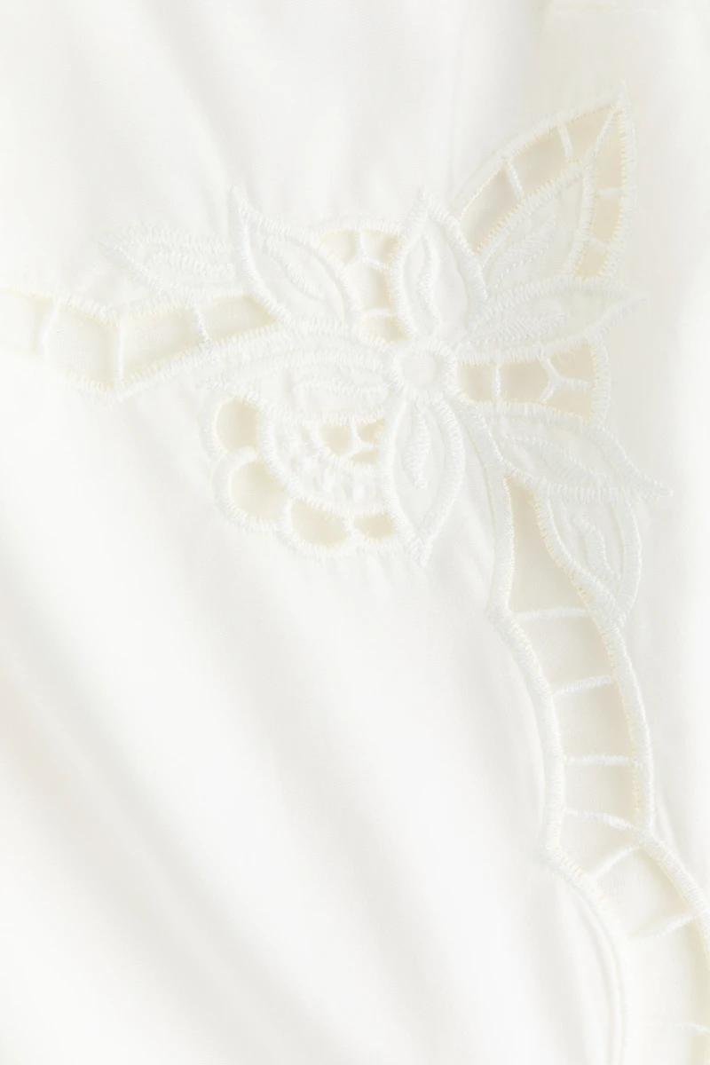 Strappy Top with Eyelet Embroidery