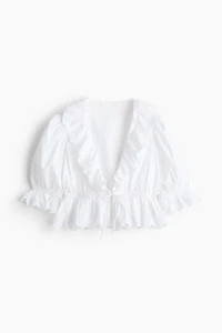 Blouse en coton avec broderie anglaise