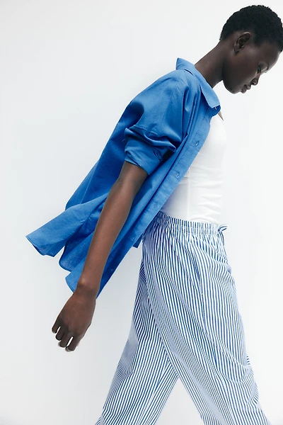 Oversized Linen-Blend Shirt