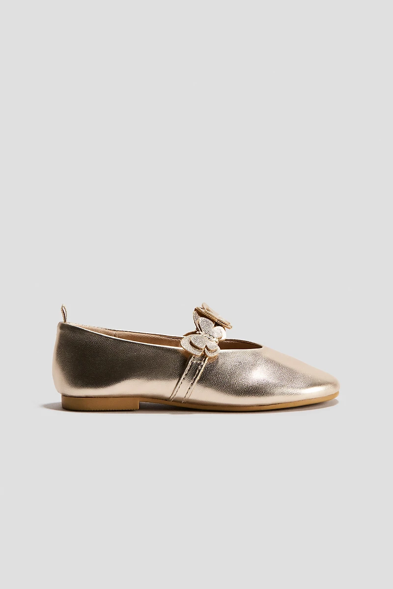 Appliquéd Ballet Flats