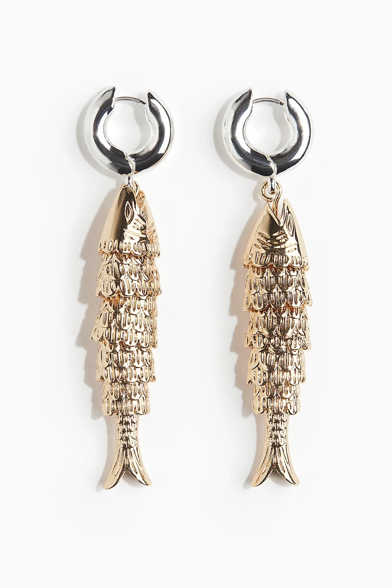 Fish-Pendant Earrings