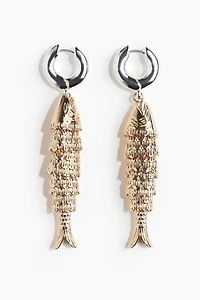 Fish-Pendant Earrings