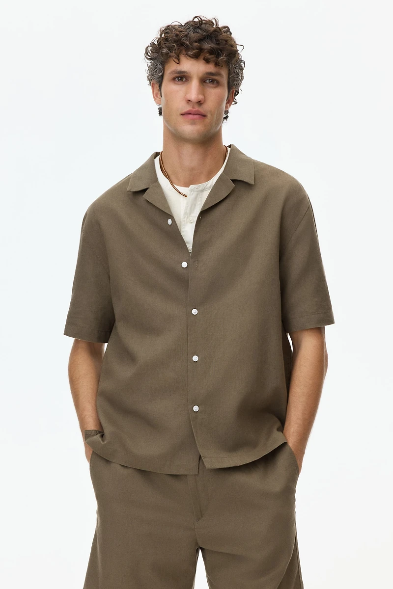 Relaxed-Fit Linen-Blend Resort Shirt