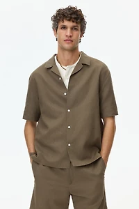 Relaxed-Fit Linen-Blend Resort Shirt