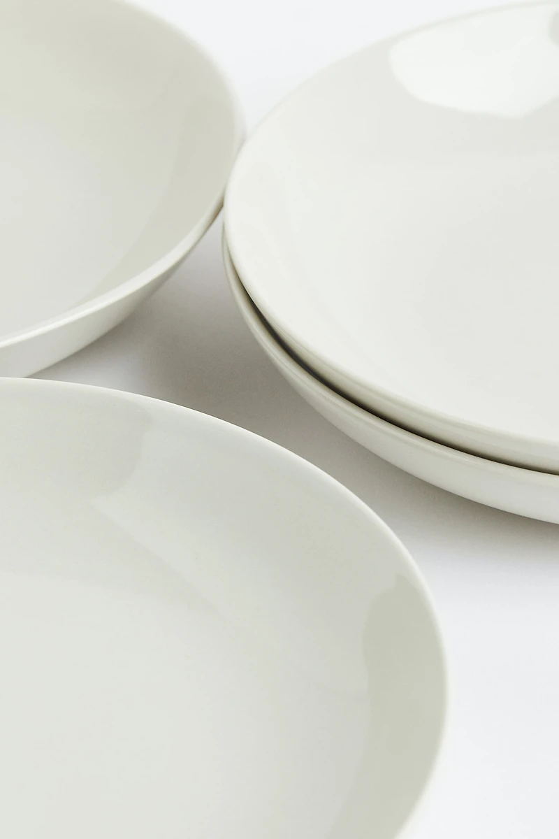 4-pack Deep Porcelain Plates
