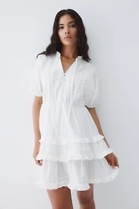 Robe en coton plumetis