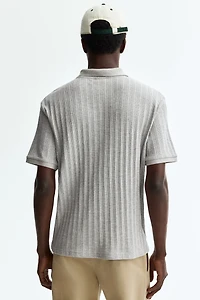 Slim-Fit Textured Jersey Polo Shirt
