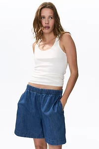 Denim Pull-On Shorts