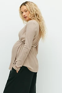 MAMA Ribbed Wrapover Top
