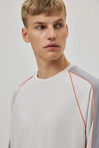 Loose-Fit Long-Sleeved Mesh Shirt