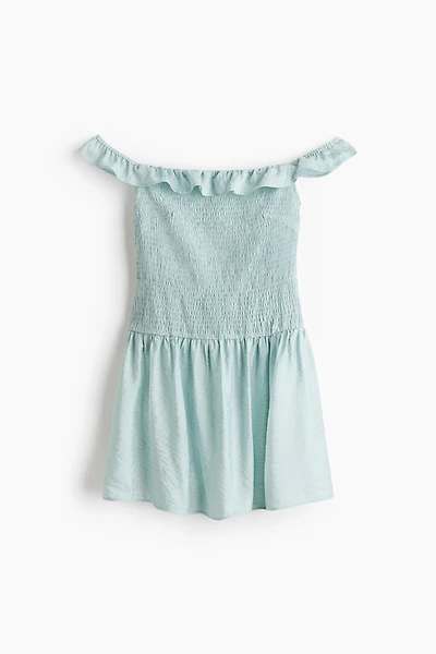 Smocked Off-the-Shoulder Dress
