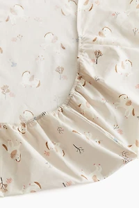 Drap-housse en coton à motif