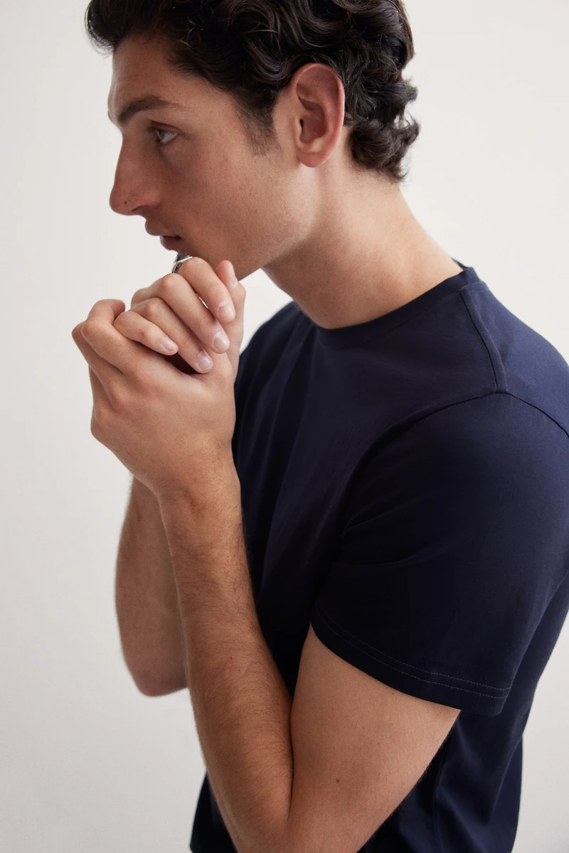 T-shirt Coupe amincie en coton pima