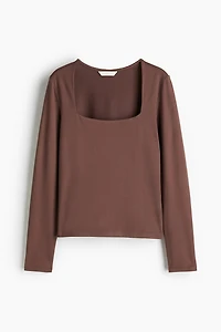 Long-sleeved Jersey Top