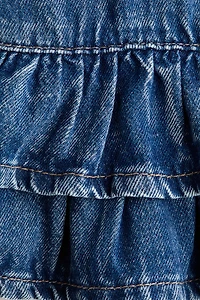 Jupe volantée en denim