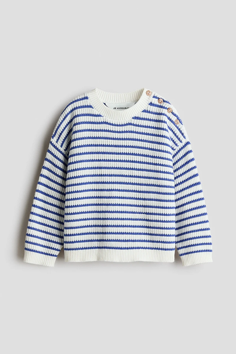 Rib-Knit Cotton Sweater