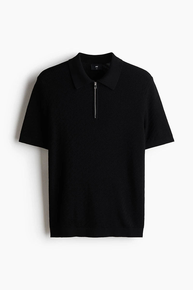 Polo texturé près du corps