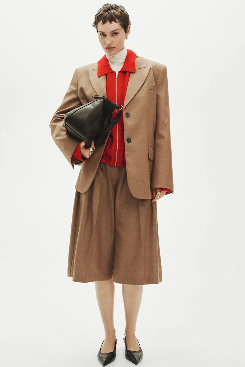 Oversized Cardigan with Zipper