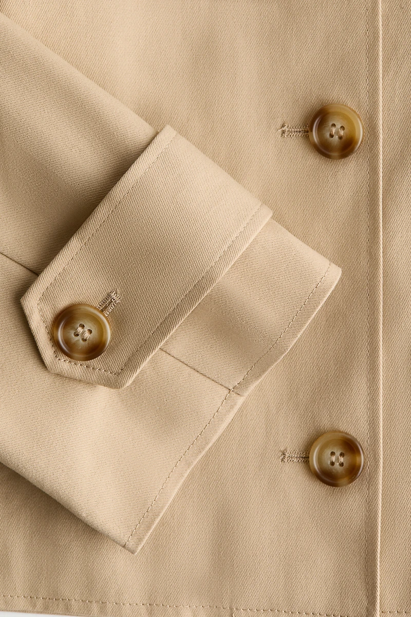 Trench-Look Cotton Jacket