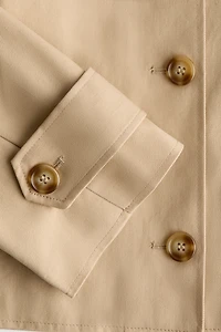 Trench-Look Cotton Jacket