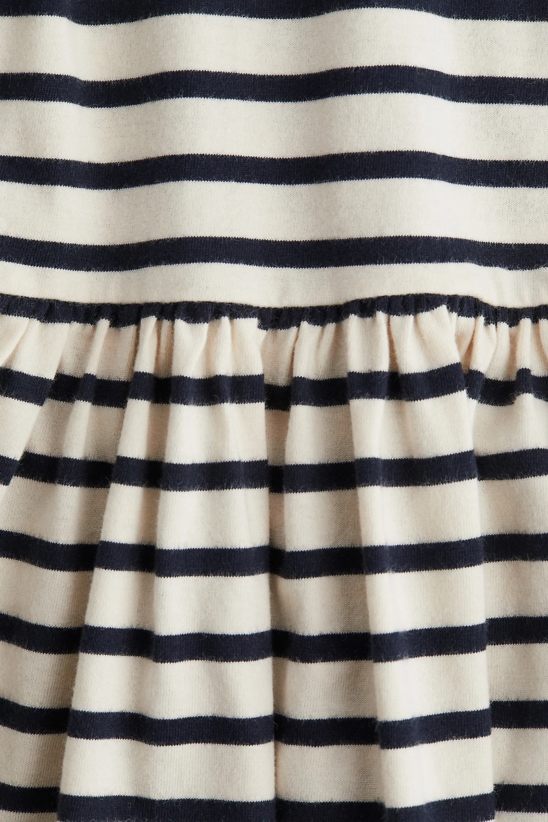 Textured Balloon-Sleeved Dress