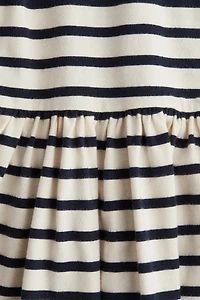 Textured Balloon-Sleeved Dress