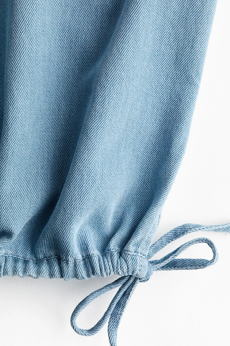 Balloon-Leg Denim Pants