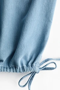 Balloon-Leg Denim Pants