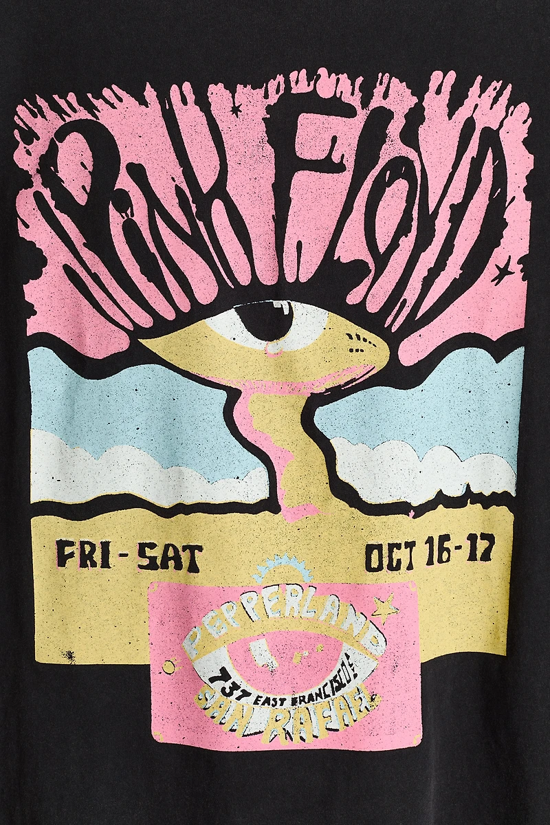 Oversized T-Shirt with Printed Motif