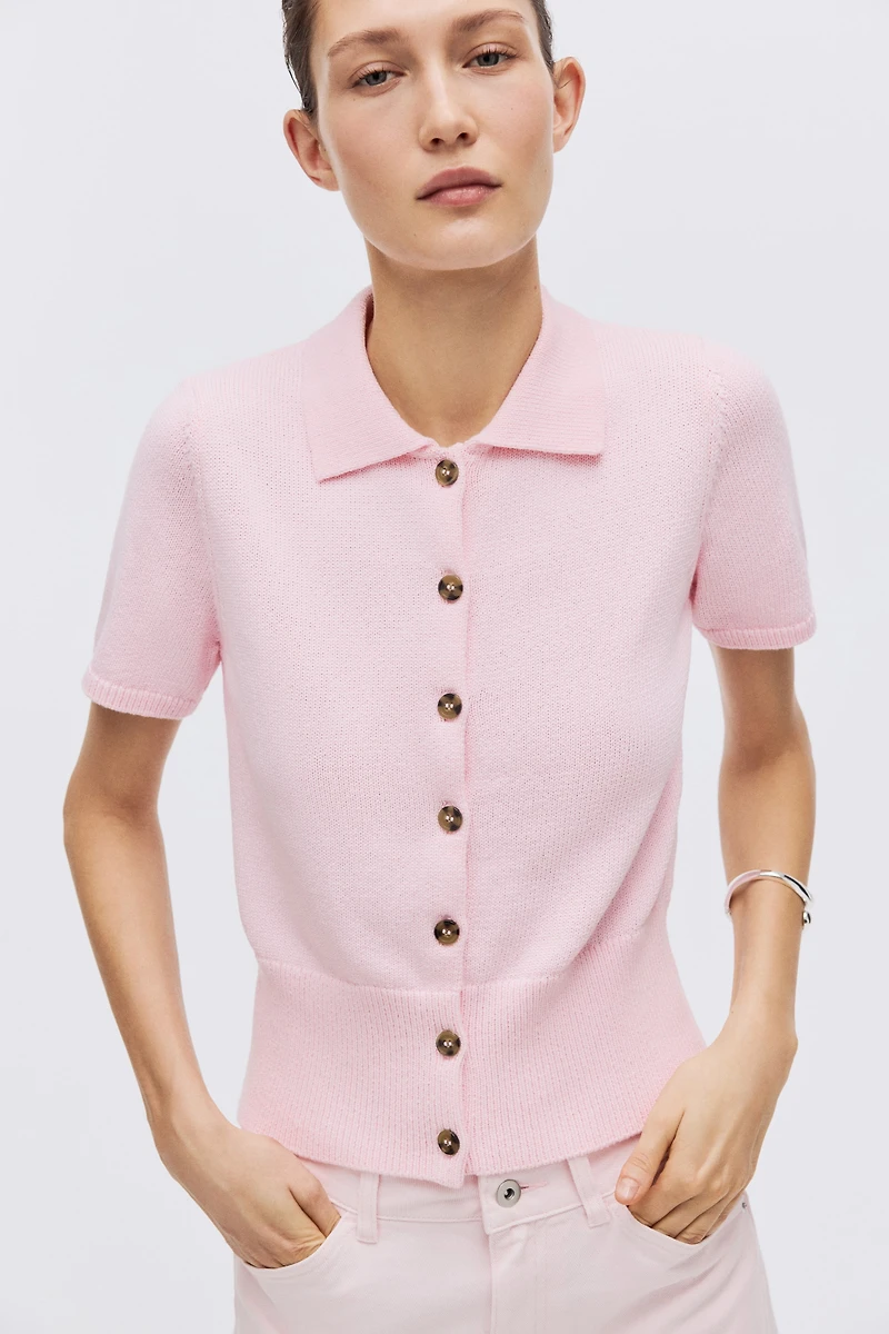 Short-Sleeved Cardigan