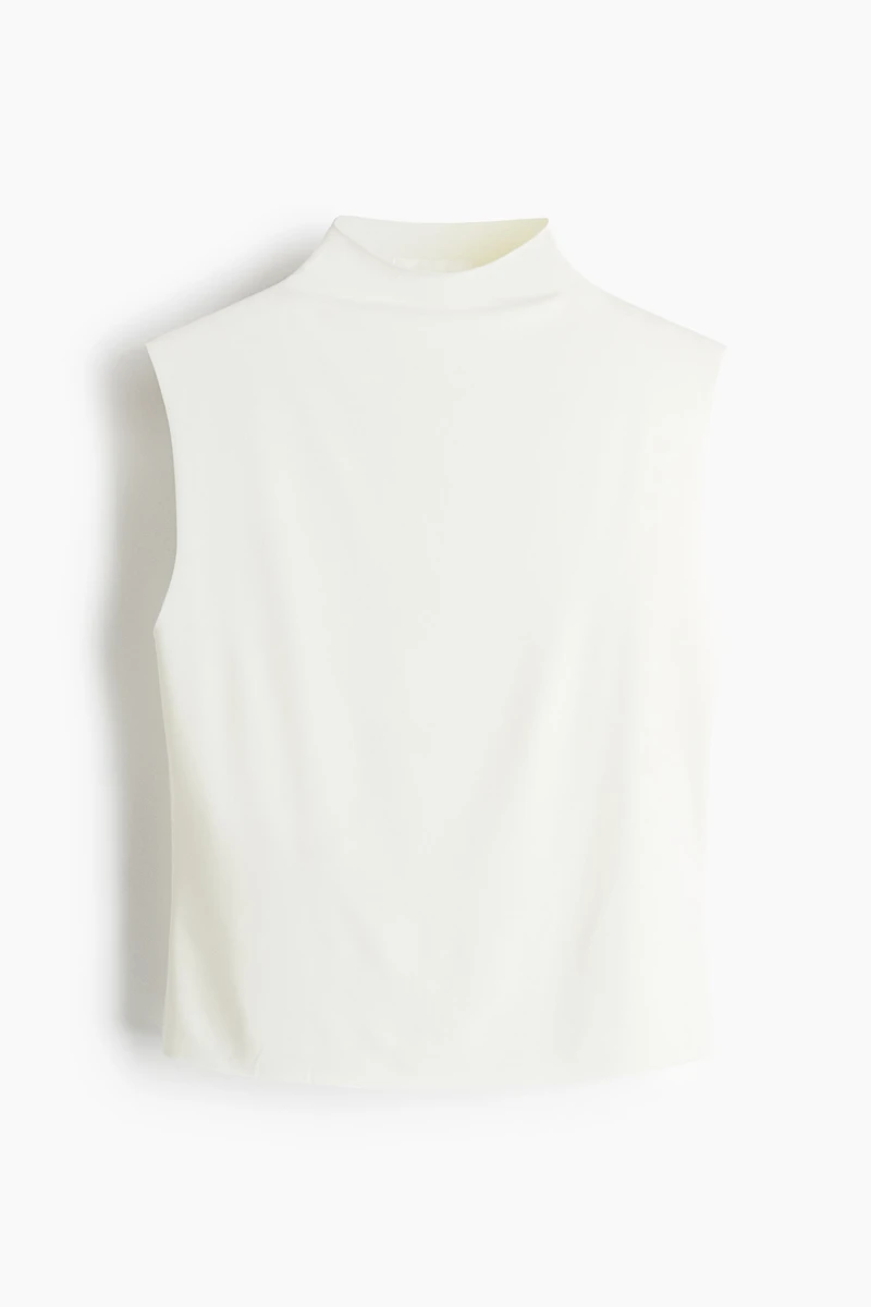 Sleeveless Mock Turtleneck Top
