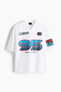 T-shirt ample en filet imprimé