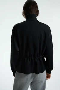 Peplum Sweatshirt Jacket