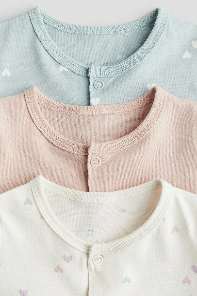 3-pack Cotton Pajama Jumpsuits