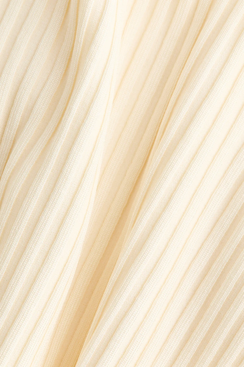 Robe frangée en tricot côtelé