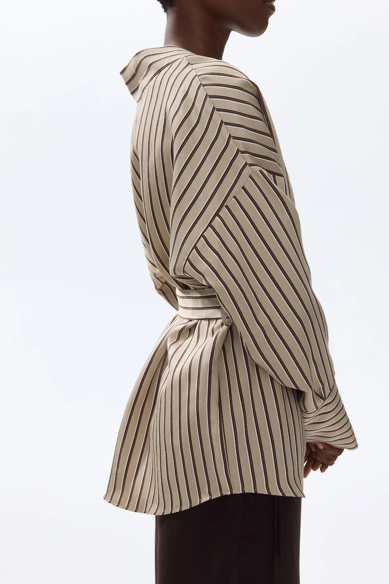 Wrap Top with Tie Belt