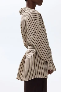 Wrap Top with Tie Belt