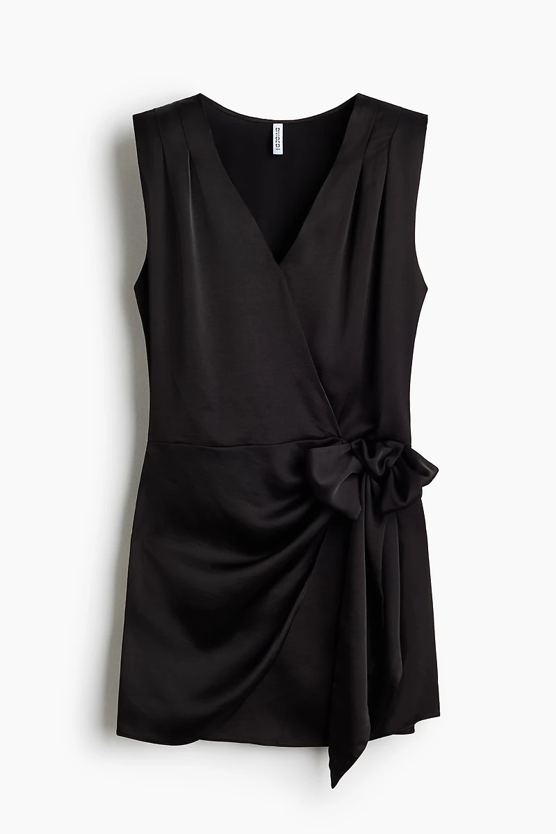 Satin Wrap Dress