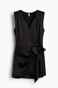 Satin Wrap Dress