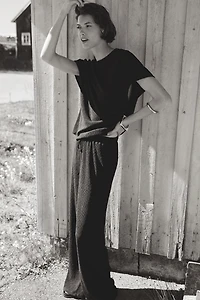 Crinkled Drawstring Pants