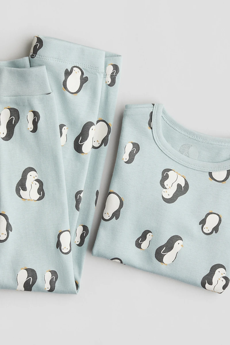 Snug Fit printed cotton pyjamas