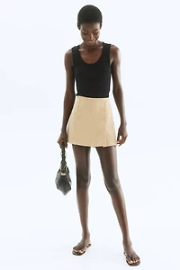 Button-Front Skort