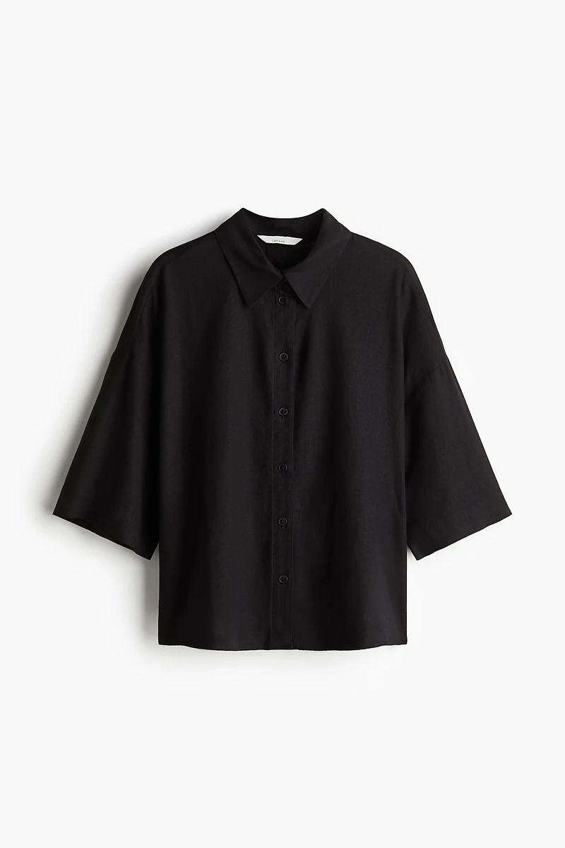 Linen-Blend Shirt