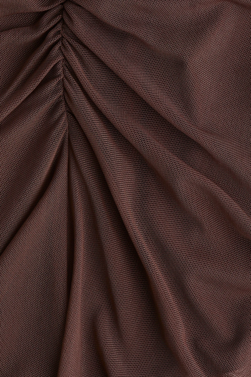 Haut sans manches en voile à effet drapé