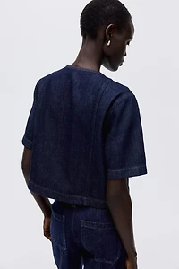 Double-Breasted Denim Shirt