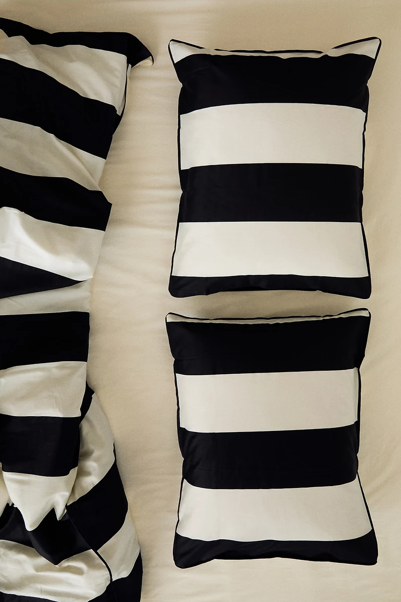 Housse de couette lit double en satinette coton